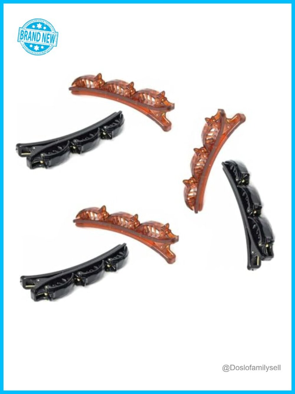 6Pc Double Layer Twist Band French Braider Hair Tool